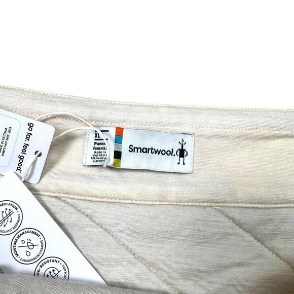 NWT Smartwool Women’s Smartloft Skirt Almond Quilted Insulated Size XL Wool $120 - Picture 5 of 12